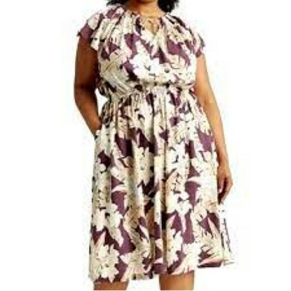 Chaps Dresses & Skirts - Chap’s 3X Midi Tropical Floral Dress